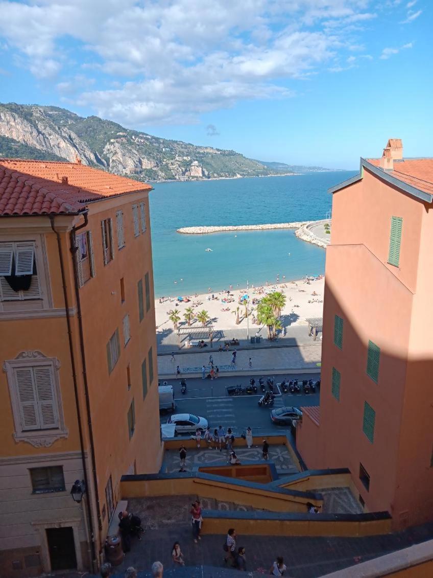 Duplex Vue Mer 50M De La Plage Des Sablettes Menton Exterior photo